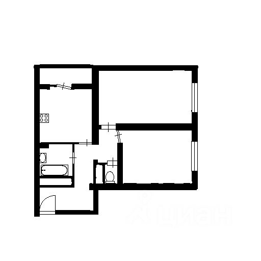 Планировка этой квартиры по данным Циан