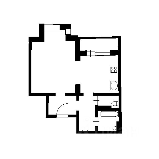 Планировка этой квартиры по данным Циан