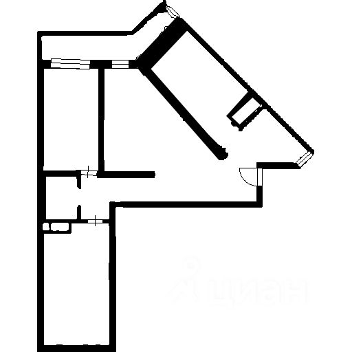 Планировка этой квартиры по данным Циан