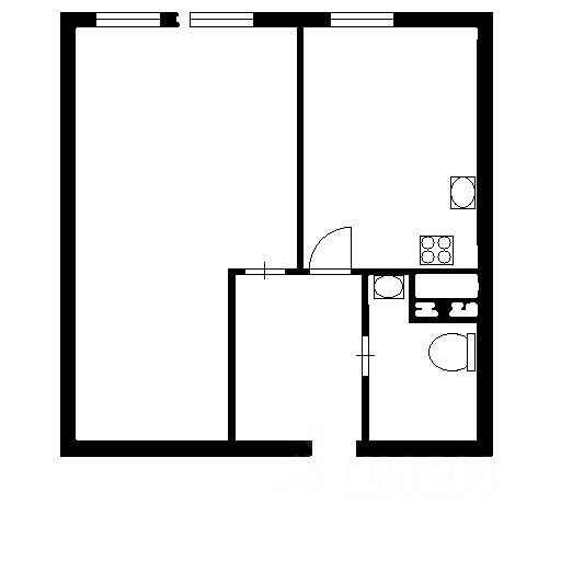 Планировка этой квартиры по данным Циан