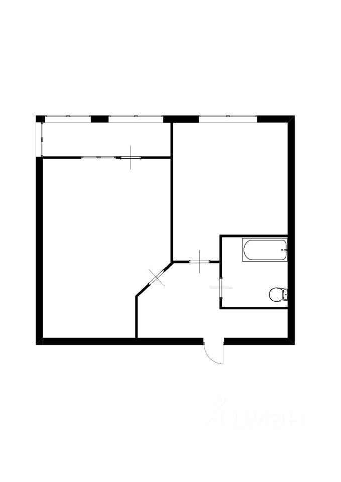 Планировка этой квартиры по данным Циан