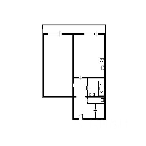 Планировка этой квартиры по данным Циан