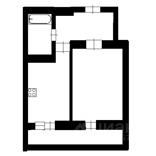 Планировка этой квартиры по данным Циан