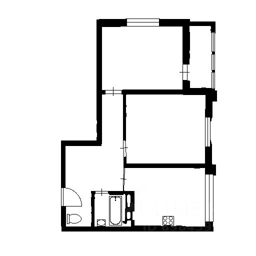 Планировка этой квартиры по данным Циан