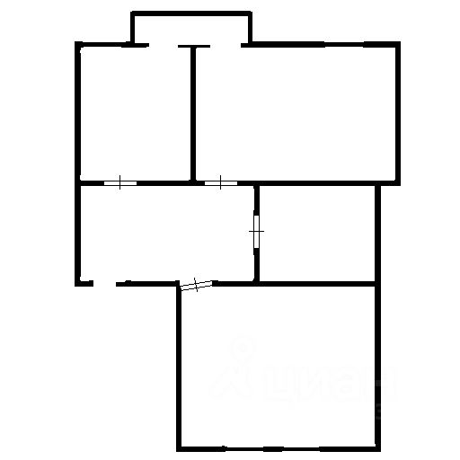 Планировка этой квартиры по данным Циан