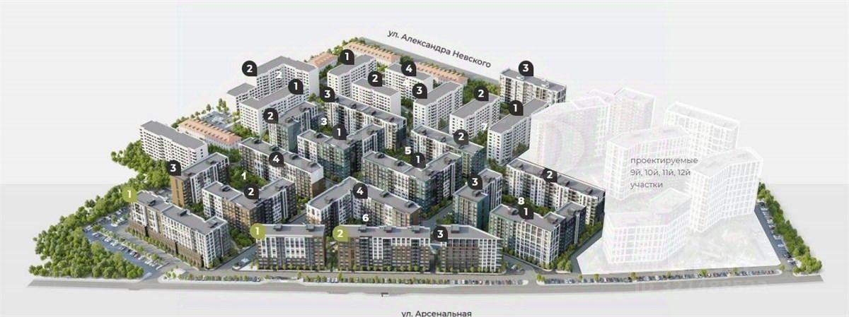 2-комн.кв., 63,5 м², 1/9 этаж