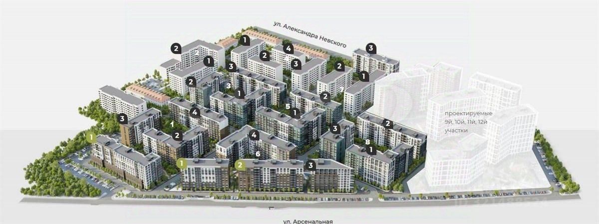 2-комн.кв., 63,5 м², 1/9 этаж