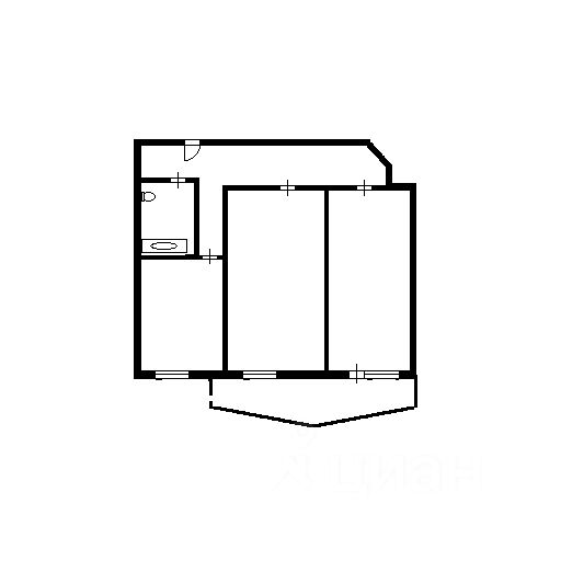 Планировка этой квартиры по данным Циан