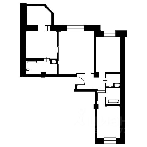 Планировка этой квартиры по данным Циан