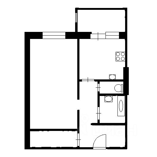 Планировка этой квартиры по данным Циан