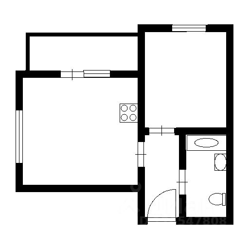 Планировка этой квартиры по данным Циан