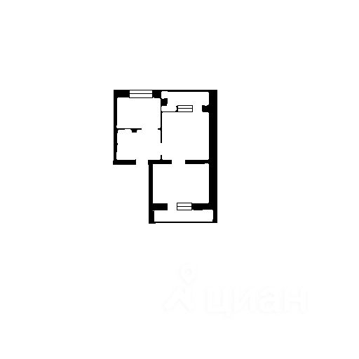 Планировка этой квартиры по данным Циан