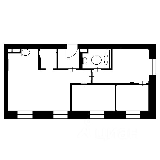 Планировка этой квартиры по данным Циан