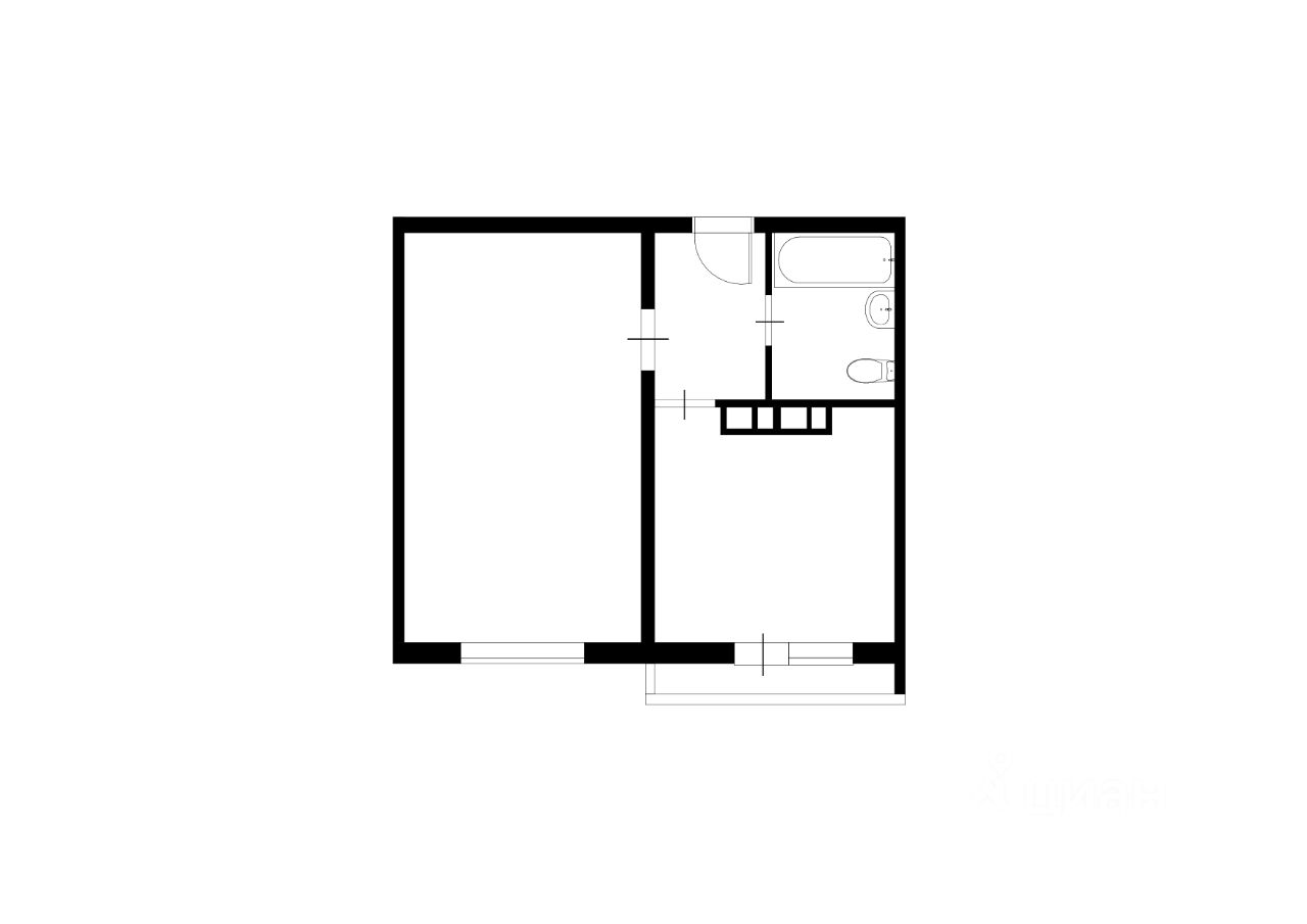 Планировка этой квартиры по данным Циан