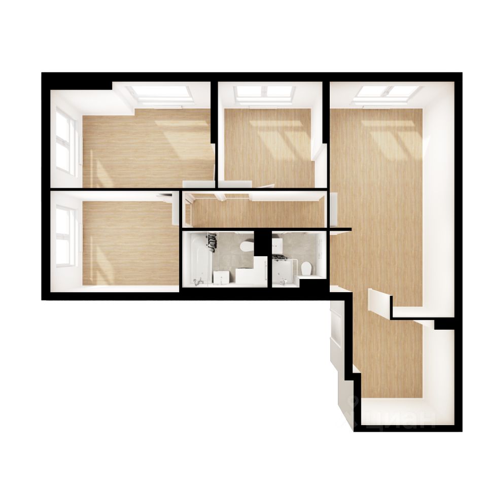 3-комн.кв., 78,8 м², 28/33 этаж