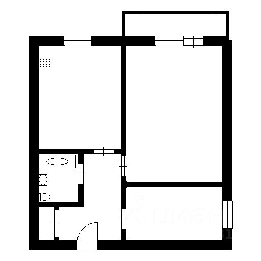 Планировка этой квартиры по данным Циан