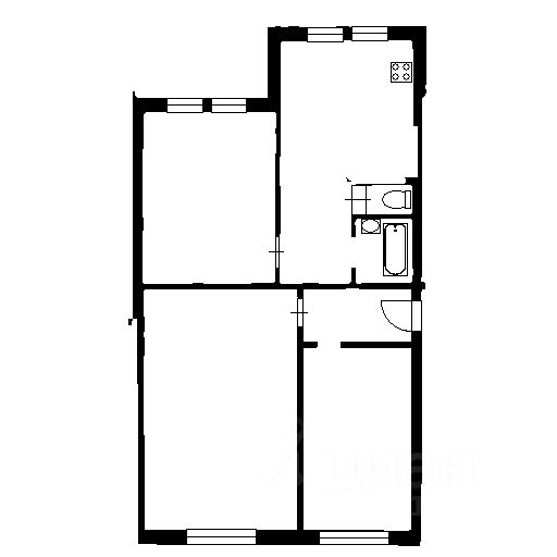 Планировка этой квартиры по данным Циан