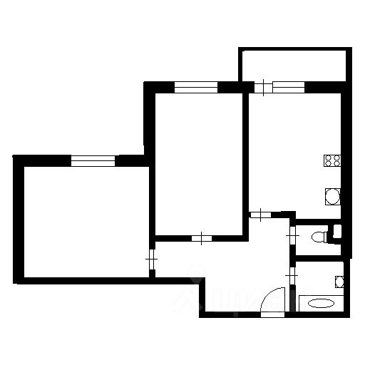 Планировка этой квартиры по данным Циан