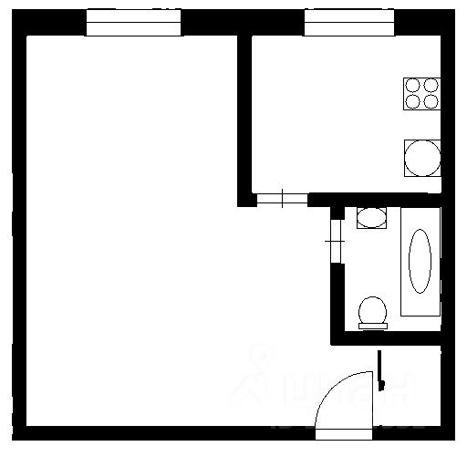Планировка этой квартиры по данным Циан