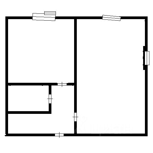 Планировка этой квартиры по данным Циан