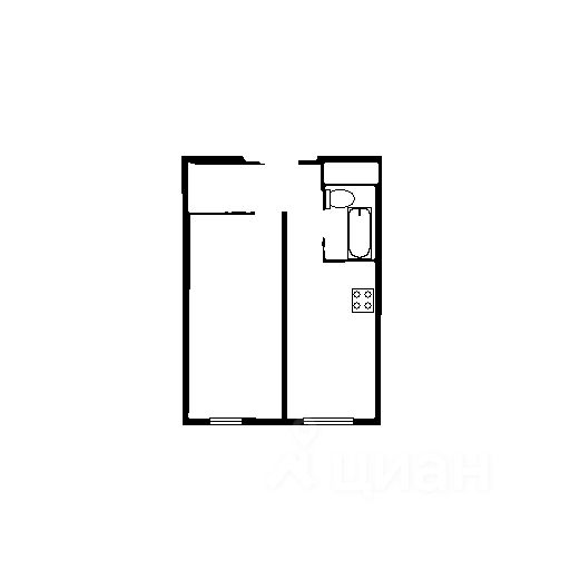 Планировка этой квартиры по данным Циан