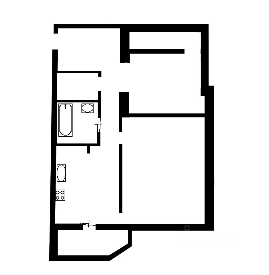Планировка этой квартиры по данным Циан
