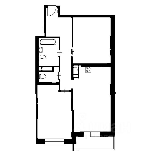 Планировка этой квартиры по данным Циан