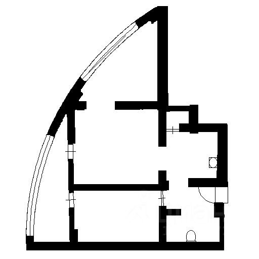 Планировка этой квартиры по данным Циан