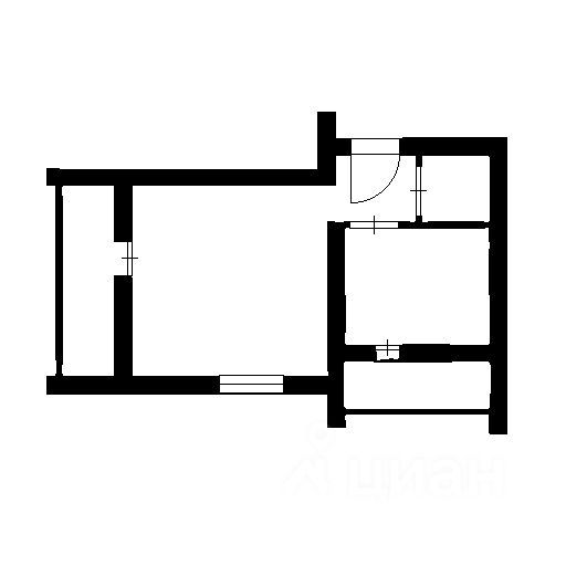Планировка этой квартиры по данным Циан