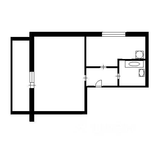 Планировка этой квартиры по данным Циан
