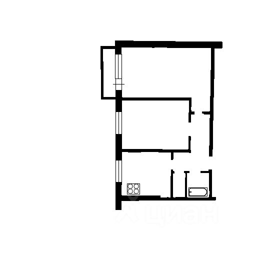 Планировка этой квартиры по данным Циан