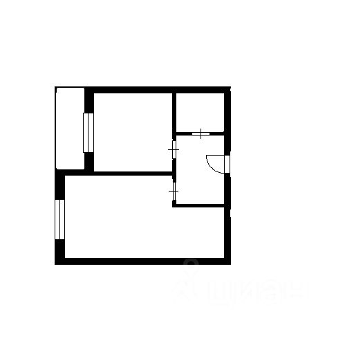 Планировка этой квартиры по данным Циан