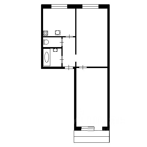 Планировка этой квартиры по данным Циан