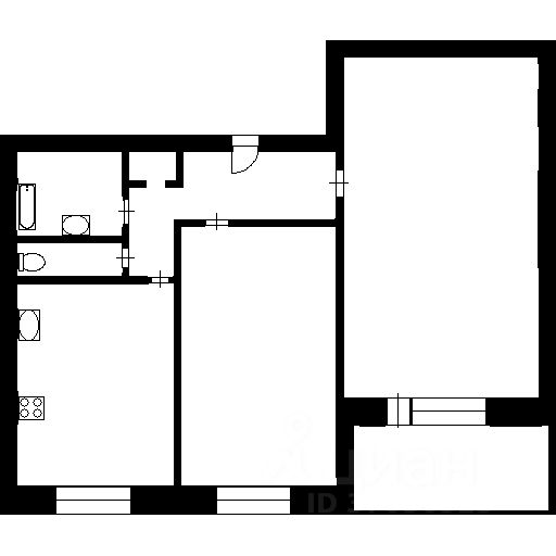 Планировка этой квартиры по данным Циан