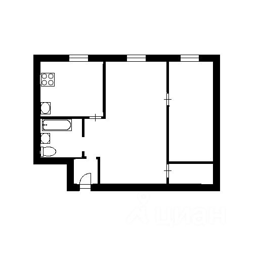 Планировка этой квартиры по данным Циан
