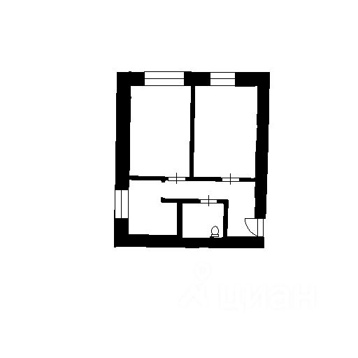 Планировка этой квартиры по данным Циан