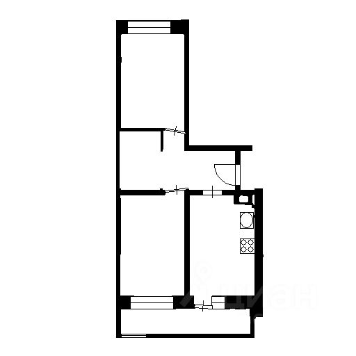 Планировка этой квартиры по данным Циан