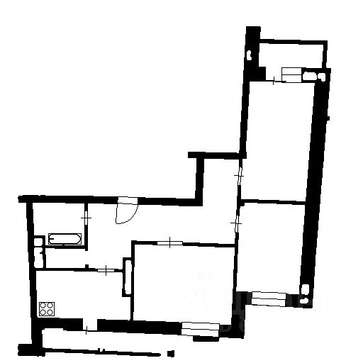 Планировка этой квартиры по данным Циан