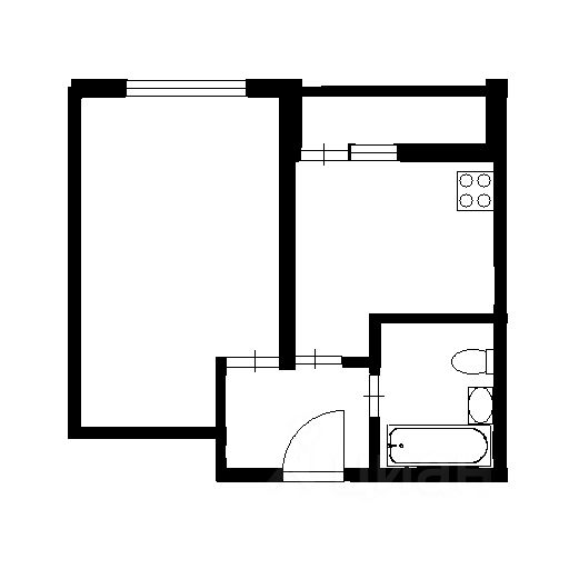 Планировка этой квартиры по данным Циан