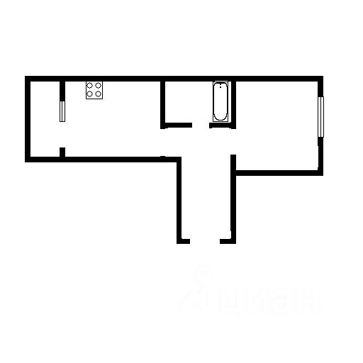Планировка этой квартиры по данным Циан