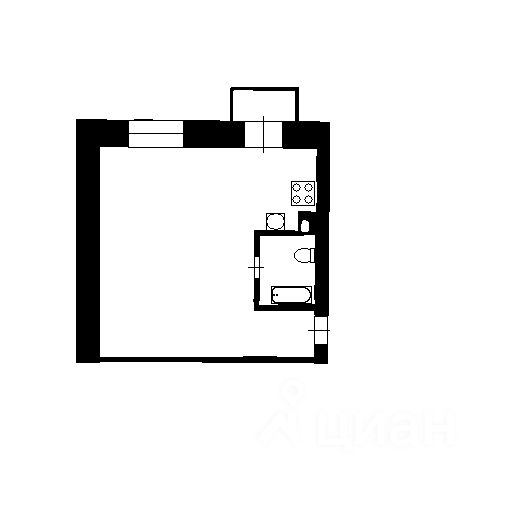 Планировка этой квартиры по данным Циан