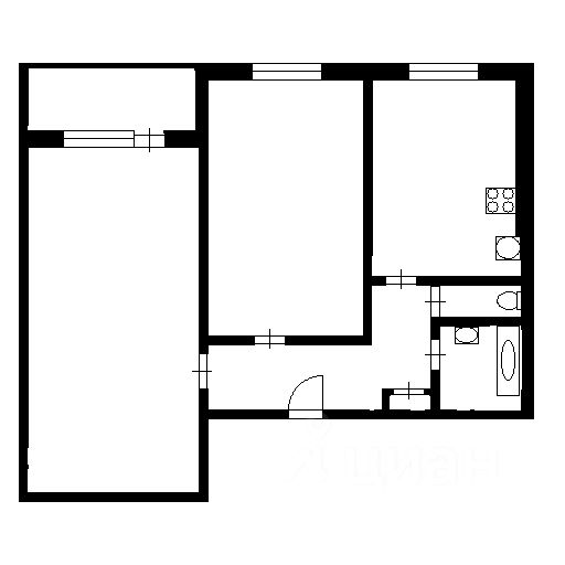 Планировка этой квартиры по данным Циан