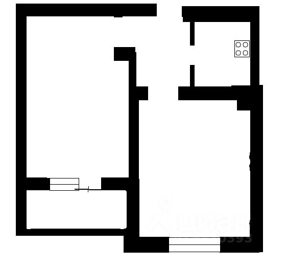 Планировка этой квартиры по данным Циан