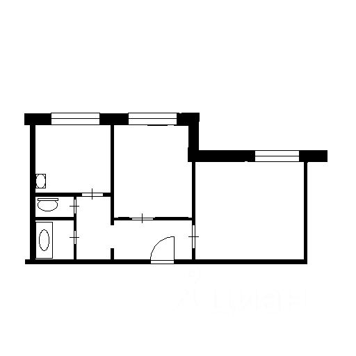 Планировка этой квартиры по данным Циан