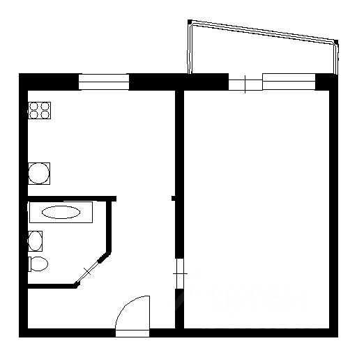 Планировка этой квартиры по данным Циан