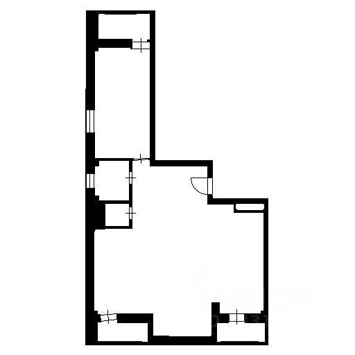 Планировка этой квартиры по данным Циан