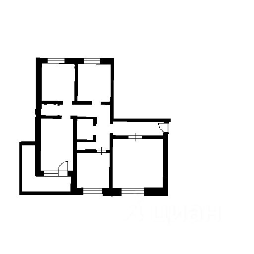 Планировка этой квартиры по данным Циан