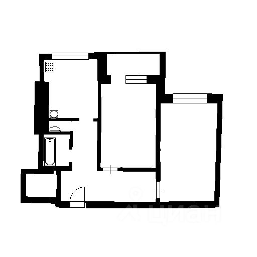 Планировка этой квартиры по данным Циан