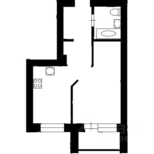 Планировка этой квартиры по данным Циан