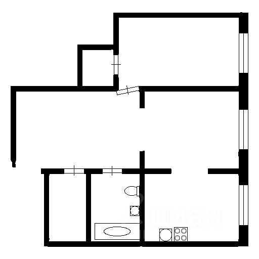 Планировка этой квартиры по данным Циан